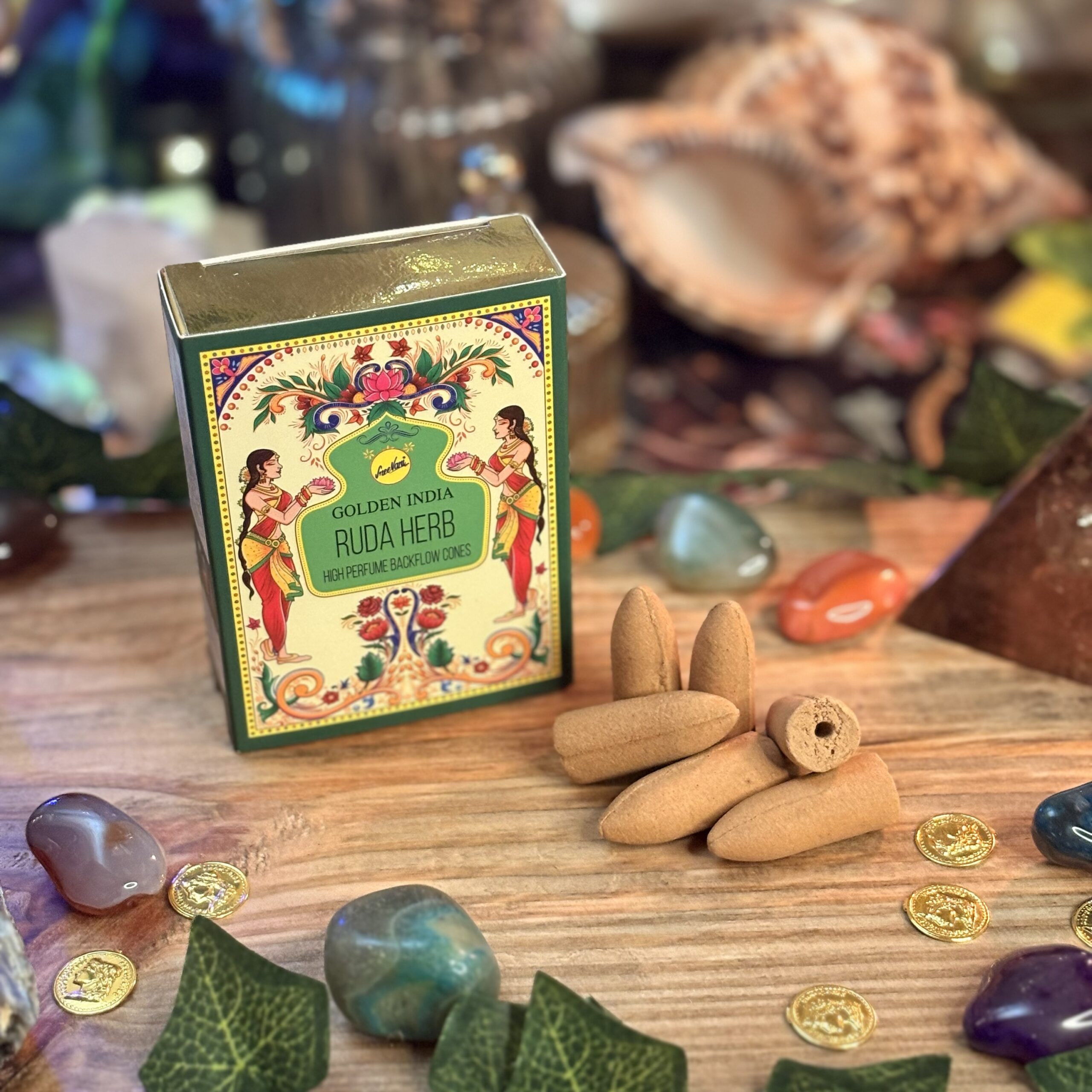 Incenso Cone Golden India Ruda Herb