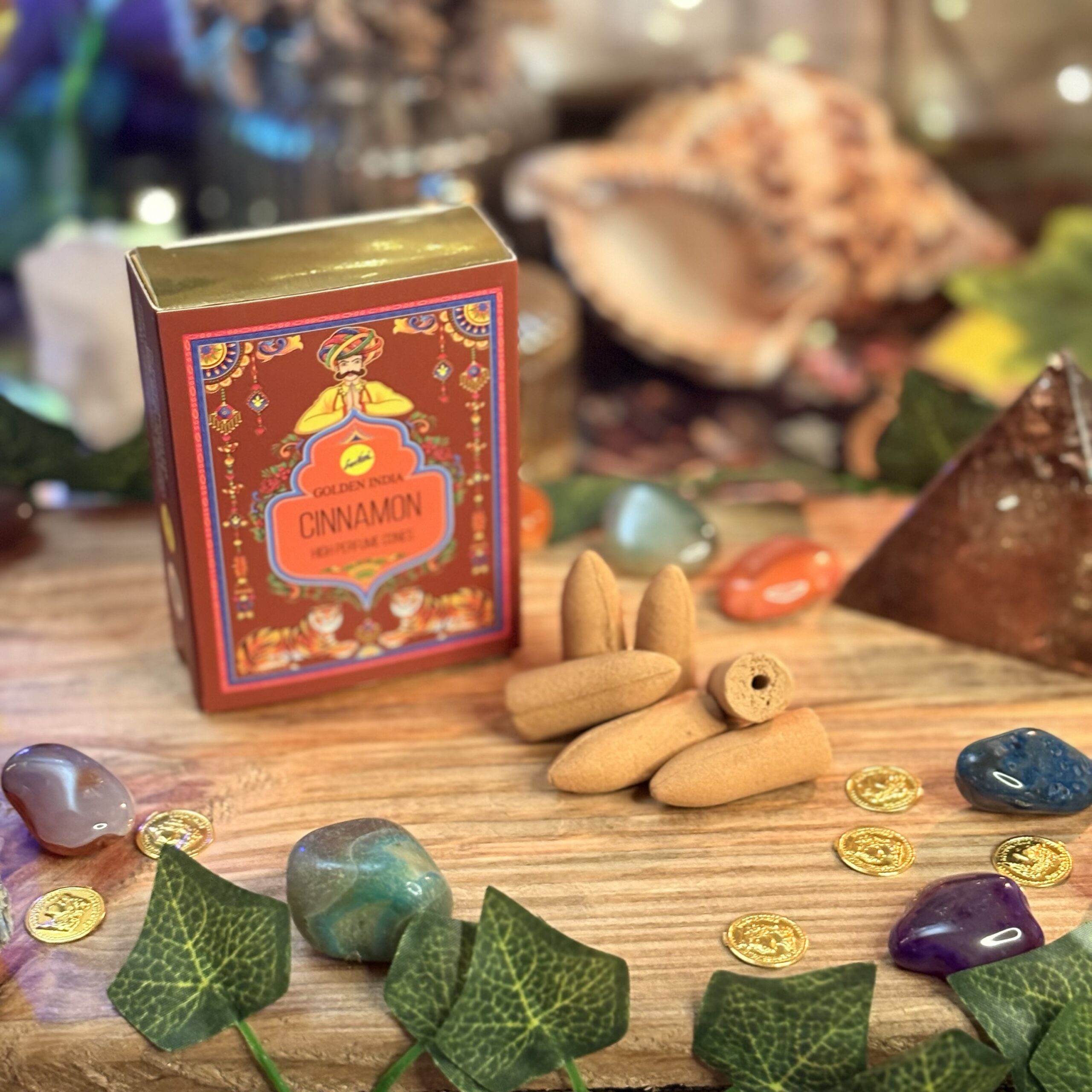 Incenso Cone Golden India Cinnamon