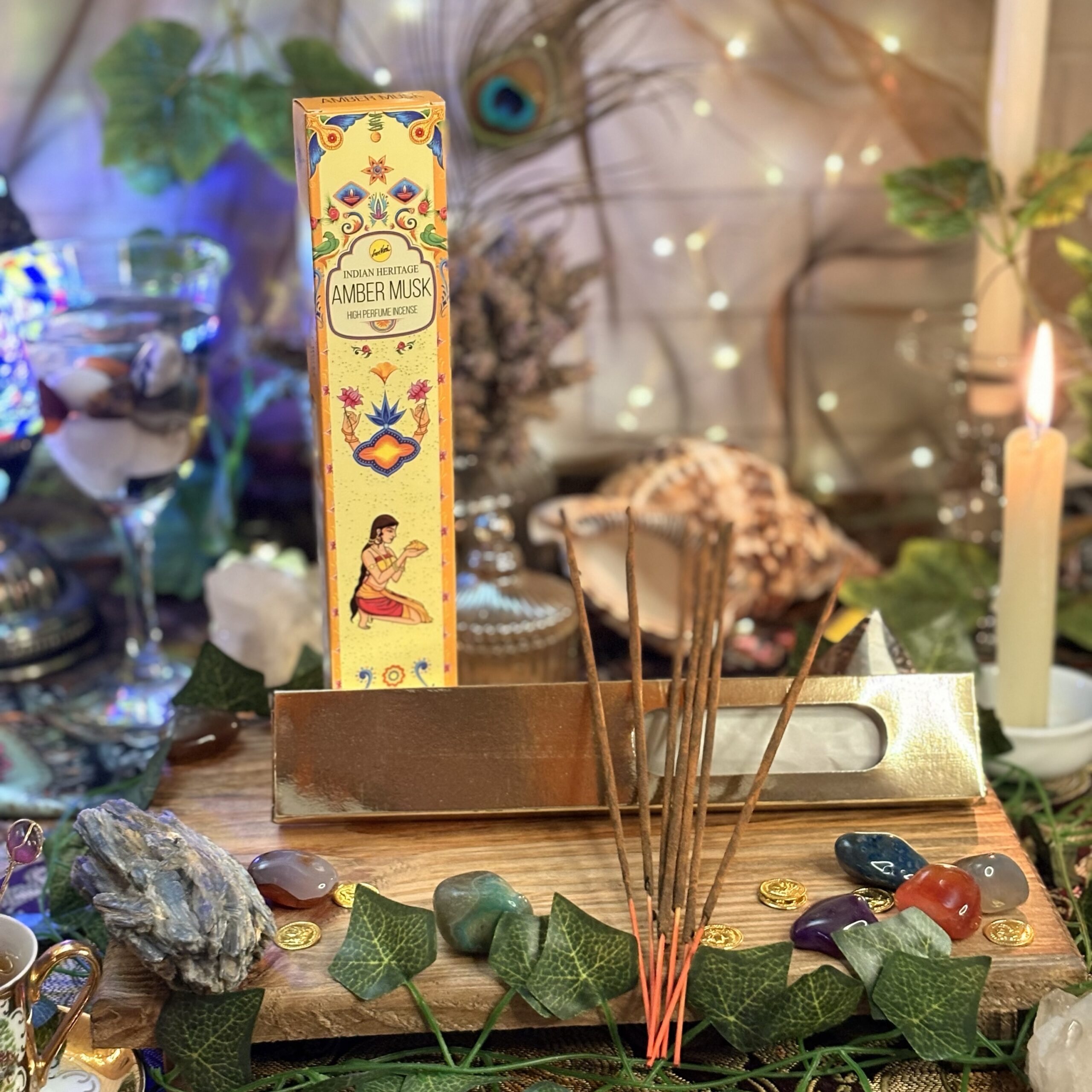 Incenso Golden India Amber Musk - Imagem 2
