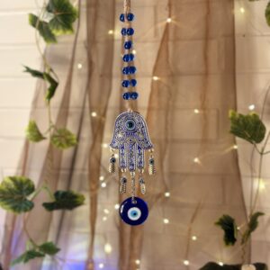 Amuleto Hamsa Olho Grego de Vidro