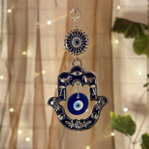 Amuleto Hamsa Olho Grego de Vidro