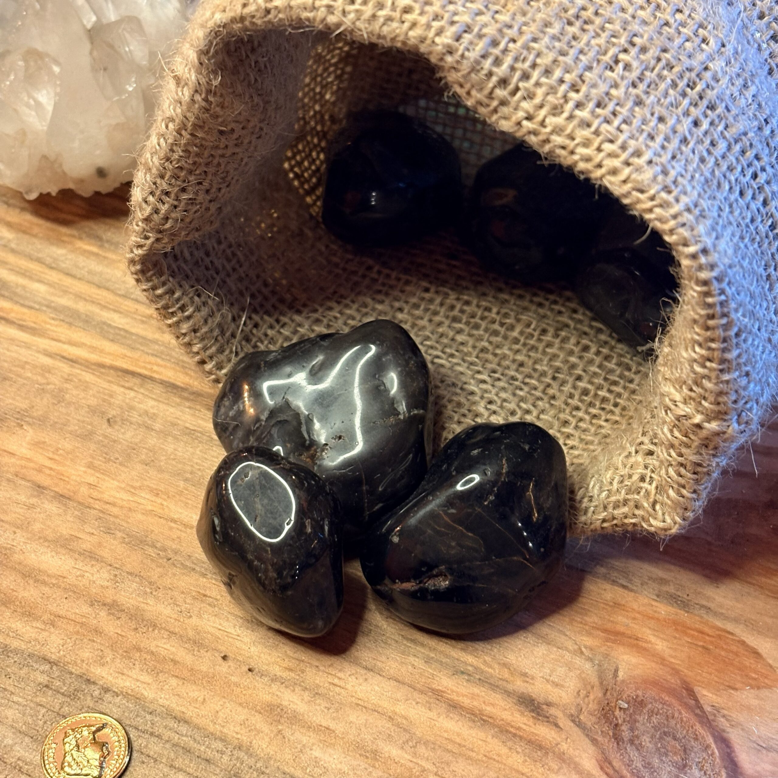 Pedra Rolada 3 a 4cm - Obsidiana