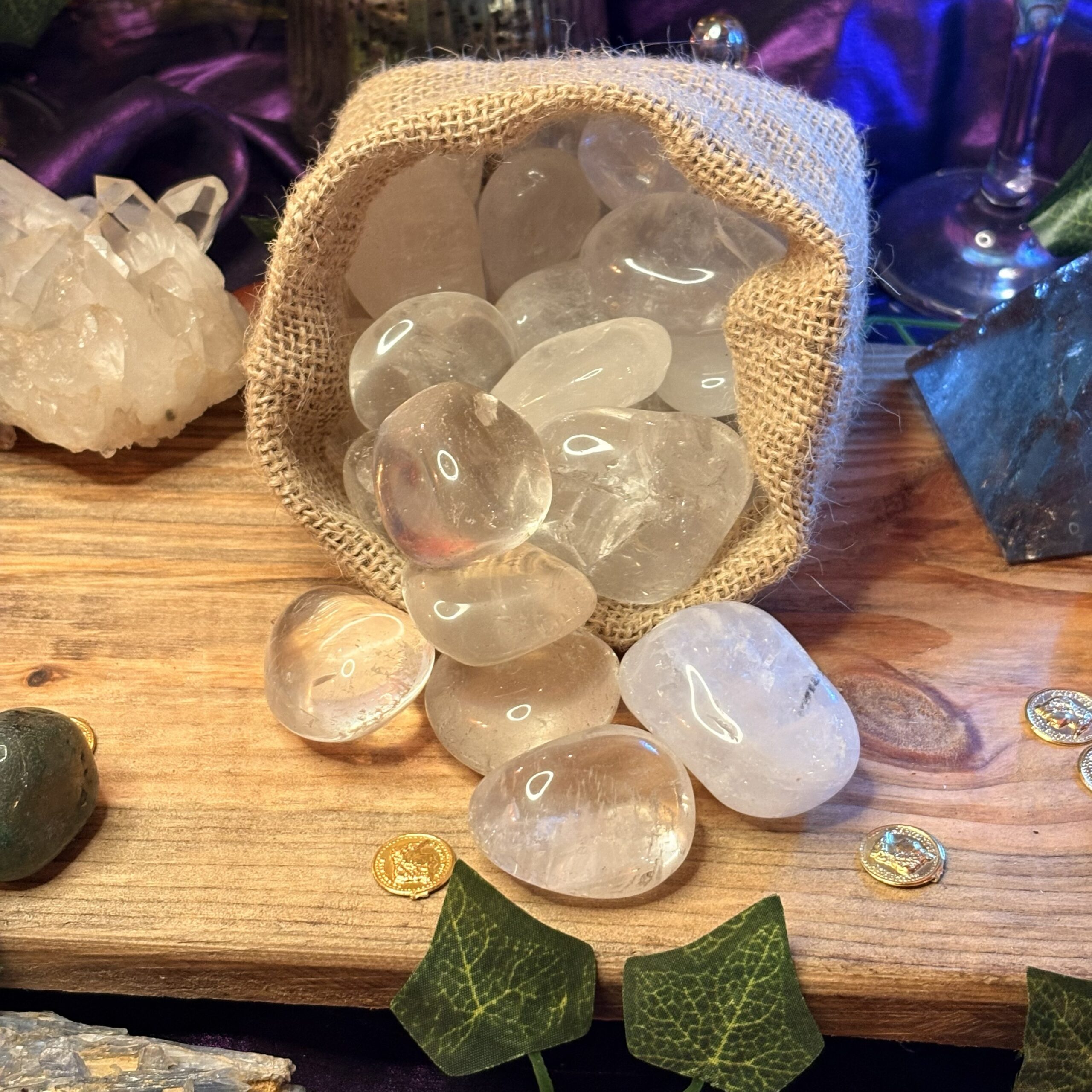 Pedra Rolada 3 a 4cm - Quartzo Cristal - Imagem 2